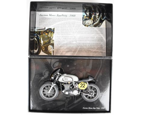 Minichamps 1:12 scale&nbsp; Norton Manx Ray Petty 1960 diecast model motorbike, #122 132400, in original box.