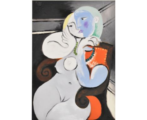 The Ey Exhibition Pablo Picasso gicl&eacute;e 'Nude Woman in a Red Armchair' printed on Somerset 100% cotton rag paper, in or