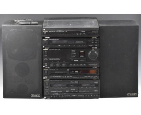 Technics separates hifi stereo system comprising SL-J300R direct drive turntable, ST-880L stereo tuner, SL-PJ44 compact disc 