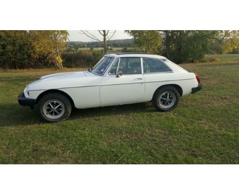 MGB GT 1979 Manual with Overdrive - This nice and unusual in white, MGB GT was last used when it participated a European road