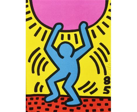 Keith Haring (1958-1990)International Youth Year (L. p. 36-37), 1984&nbsp;Lithograph in colors on Arches paper, signed in pen