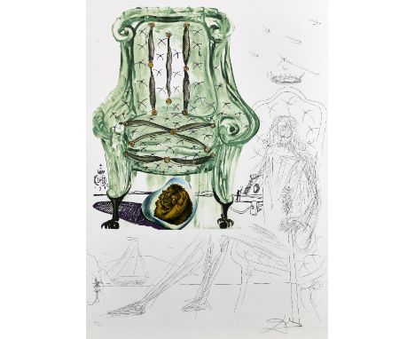 Salvador Dalí (1904-1989)Spectacles with Holograms and Computers for seeing Imagined Objects; Breathing Pneumatic Armchair, f
