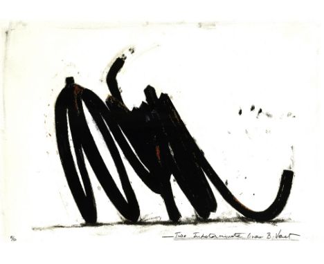Bernar Venet (born 1941)Two Indeterminate Lines, 2014&nbsp;Polymer gravure, photo etching and carborundum and on wove paper, 