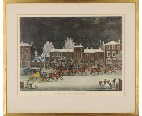 After James Pollard, British 1792-1867- Coaching scenes, including North-Country Mails at the Peacock, Islington; Stage Coach