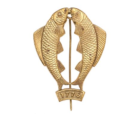 Louis Vuitton Gold Brass LV Lapel Brooch Uniform Pin