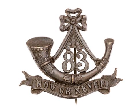 Indian Army. 83rd Wallajahbad Light Infantry pagri badge circa 1903-22.  A good scarce British made die-stamped bronzed strun