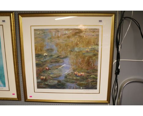 Framed Print after Monets Lilly pads 72 of 400 