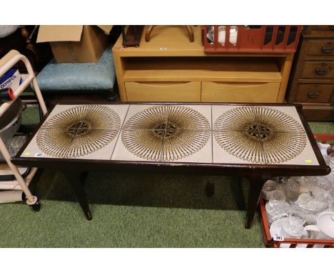 Mid Century Teak 1960s Tile topped coffee table 