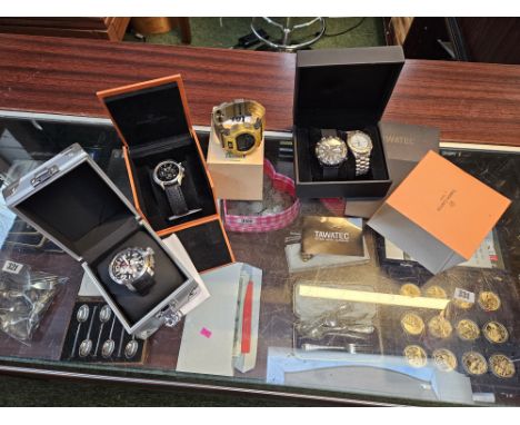 TW Steel wristwatch, Casio G Shock, Simon Carter &amp; other watches