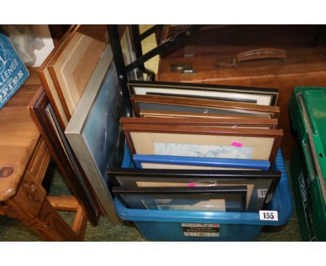 Collection of assorted Framed pictures and prints inc. Leonard Cheshire signed Aviation print 