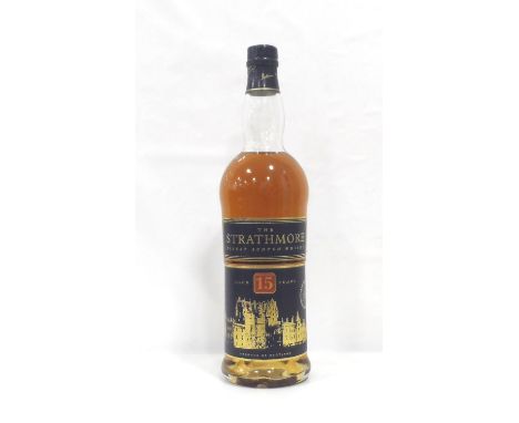 THE STRATHMORE 15YO BLENDED WHISKY
A bottle of The Strathmore Special Reserve Blended Scotch Whisky.  70cl.  40% abv.  Level 