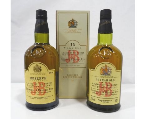 TWO J&amp;B RESERVE 15YO
A pair of bottles of the J&amp;B Reserve 15 Year Old Blended Scotch Whisky.  2 x 75cl.  43% abv.  Bo