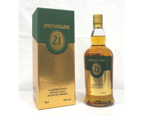 SPRINGBANK 21YO - 1ST CASK RUM MATURED
A rare bottle from the Open Day in 2014.  Springbank 21 Year Old Single Malt Scotch Wh