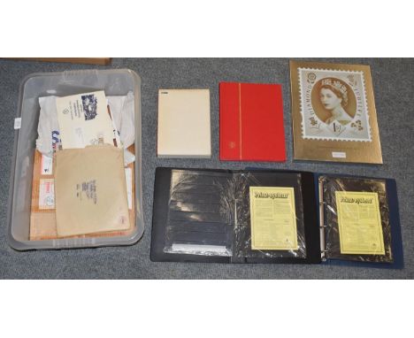 A quantity of stamps including sheet stamps, presentation packs, empty stock book, two ring binders and stock sheets etc (one