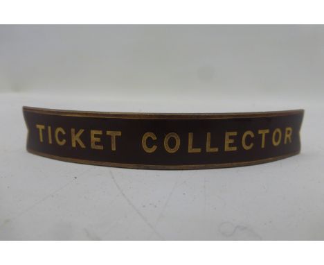 A B.R. Western Region fishtail brown enamel cap badge "Ticket Collection".