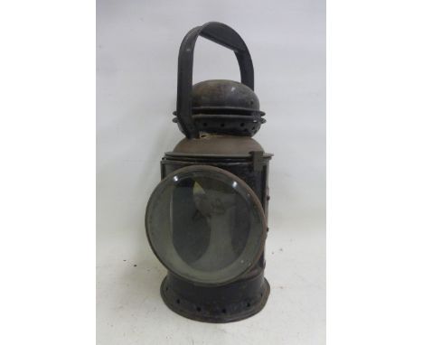 A fog lamp bearing plaque for G. Polkey Ltd. Birmingham with GWR burner. 