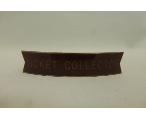 A B.R. Western Region fishtail brown enamel cap badge "Ticket Collector".