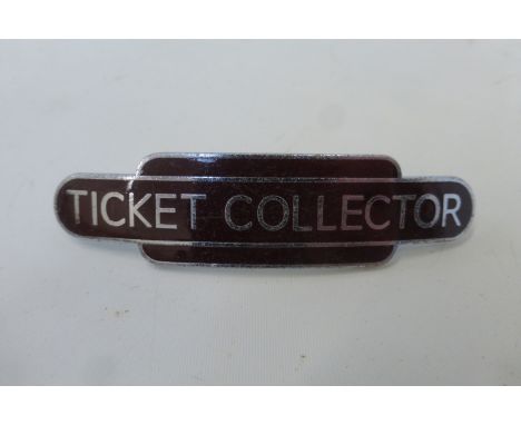 A B.R. Western Region totem brown enamel cap badge "Ticket Collector".