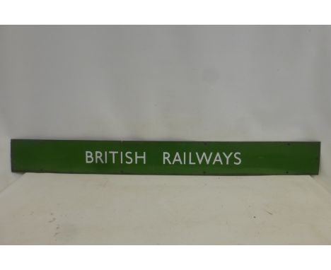 A Southern Region British Railways enamel sign, 52 3/4 x 5 3/4".