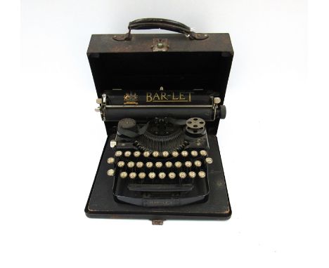 A metal cased Bar-let typewriter made in Nottingham