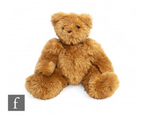 A late 20th Century Merrythought prototype sample bear with long hair body, this design never entering production by the fact