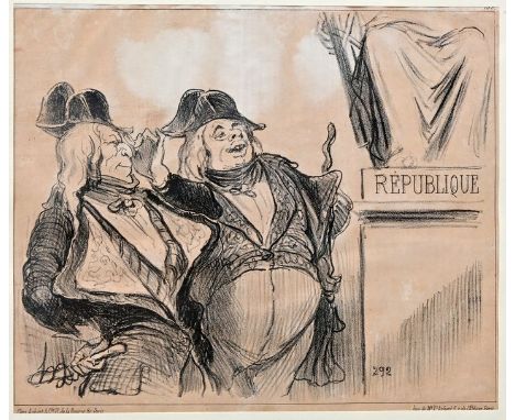 Daumier, Honoré. 1808 Marseille - 1879 ValmondoisRéapparition de la jeunesse dorée en 1851. Politische Karikatur, monogr. i. 