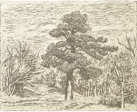 Rudolph, Wilhelm. 1889 Chemnitz-1982 DresdenBaum auf einer kl. Lichtung. Lithografie nach einem Holzschnitt, u. re. sign., u.