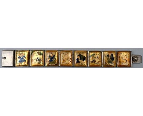 Armband mit figurativer Gestaltung, asiatischer RaumMetall, Keramik verschließbar, Sammlernummerierung auf der Rückseite, pun