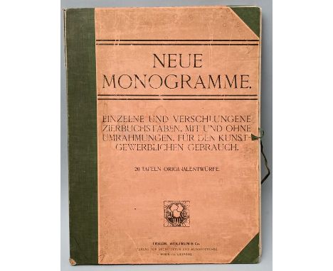 Tafelwerk"Neue Monogramme. Einzelne und verschlungene Zierbuchstaben, mit und ohne Umrahmungen, für den kunstgewerblichen Geb