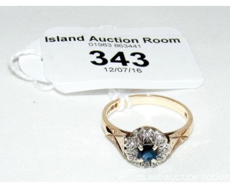 Sapphire and diamond ring