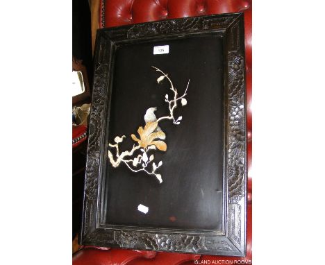 Oriental panel with ivory and Mother of Pearl decoration