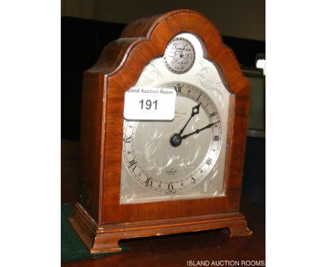Benson of London miniature bracket clock - 16cm high