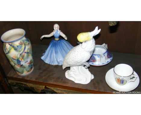 Royal Doulton figurine, together with other collectable ceramic ware