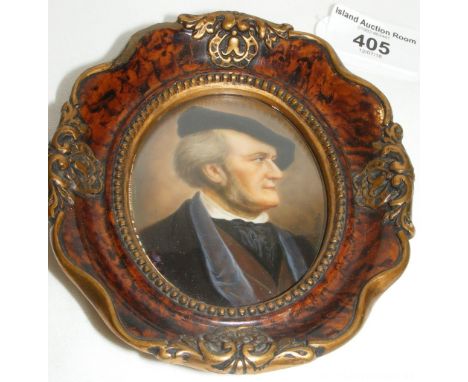 STEILER - portrait miniature of a gent - watercolour on ivory - signed