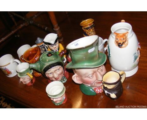 An old Beswick "Sairey Gamp" teapot, etc.