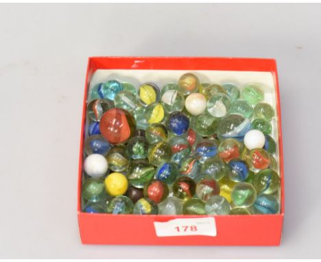A quantity of vintage marbles