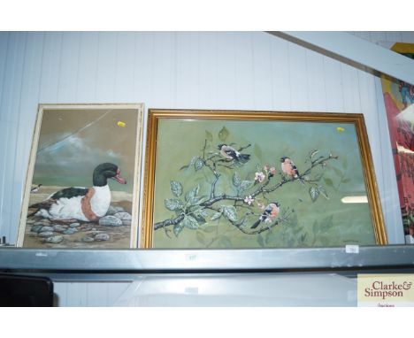 Peter R Holmes; two studies depicting birds