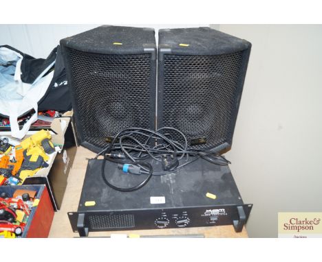 A Kamkba power amplifier together with two Kamkba series speakers