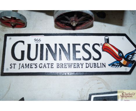 A Guinness arrow sign 