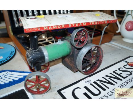 A Mamod steam tractor 