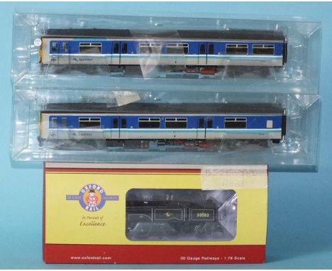 Bachmann OO Gauge, 32-936 Class 150 DMU two-car set BR blue/grey Sprinter, in transparent packaging only; Oxford Rail OR 76AR