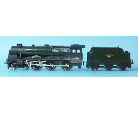 Bassett-Lowke O gauge, BL99041 Re-Built Patriot Class 4-6-0 locomotive and tender, British Railways (late crest), BR green, R