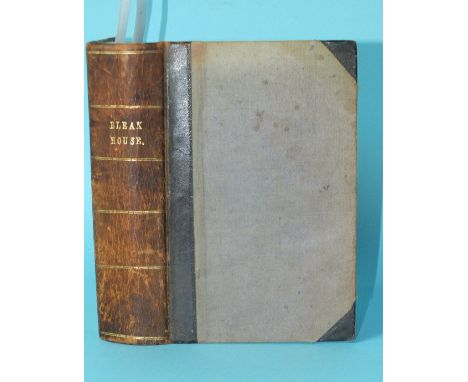 Dickens (Charles), Bleak House, First Edition, tp and 39 engr by H K Browne, hf cf gt, 8vo, London 1853.