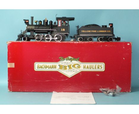 Bachmann 'Big Haulers' G Gauge, no.81698 Baldwin Industrial 2-6-0 Mogul "Yellow Pine Lumber Co.", boxed.
