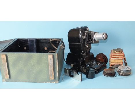 A CB Model 38 projector with fourteen Pathéscope and other films, including five Disney films, Mickey &amp; Minnie Mouse, etc