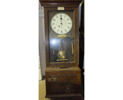 A Gledhill Brook Time Recorders Ltd clocking-on clock numbered 29971, 118 x 48cm.