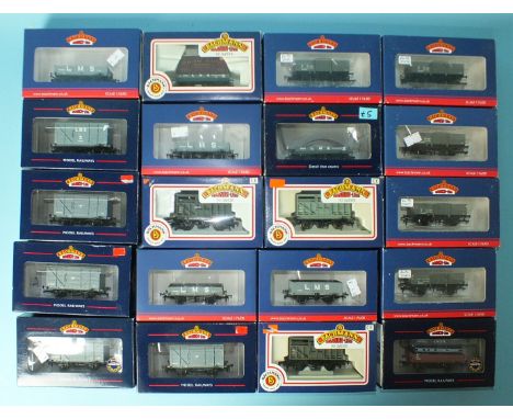 Bachmann OO gauge, fourteen LMS wagons and six LNER wagons, (all boxed), (20).