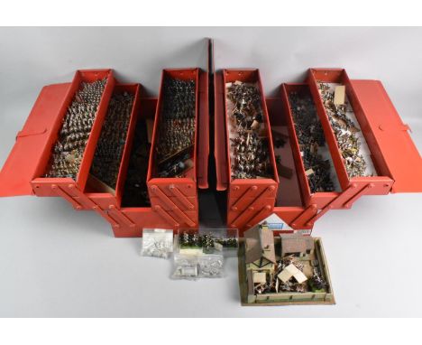 Two Metal Cantilevered Tool Boxes Containing a Very Large Quantity of Miniature War Gaming Figures, Mainly Napoleonic Period
