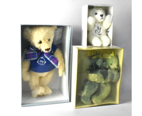 Three Boxed Merrythought Bears, 'Great Ormond Street, 'Peace' Etc