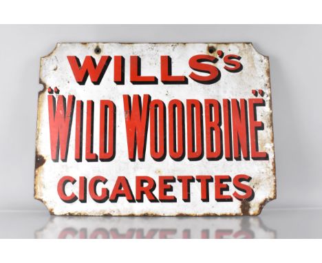An Early 20th Century Double Sided Enamel Wills Advertising Sign 'Wills's Wild Woodbine Cigarettes' and 'Wills's Star Cigaret